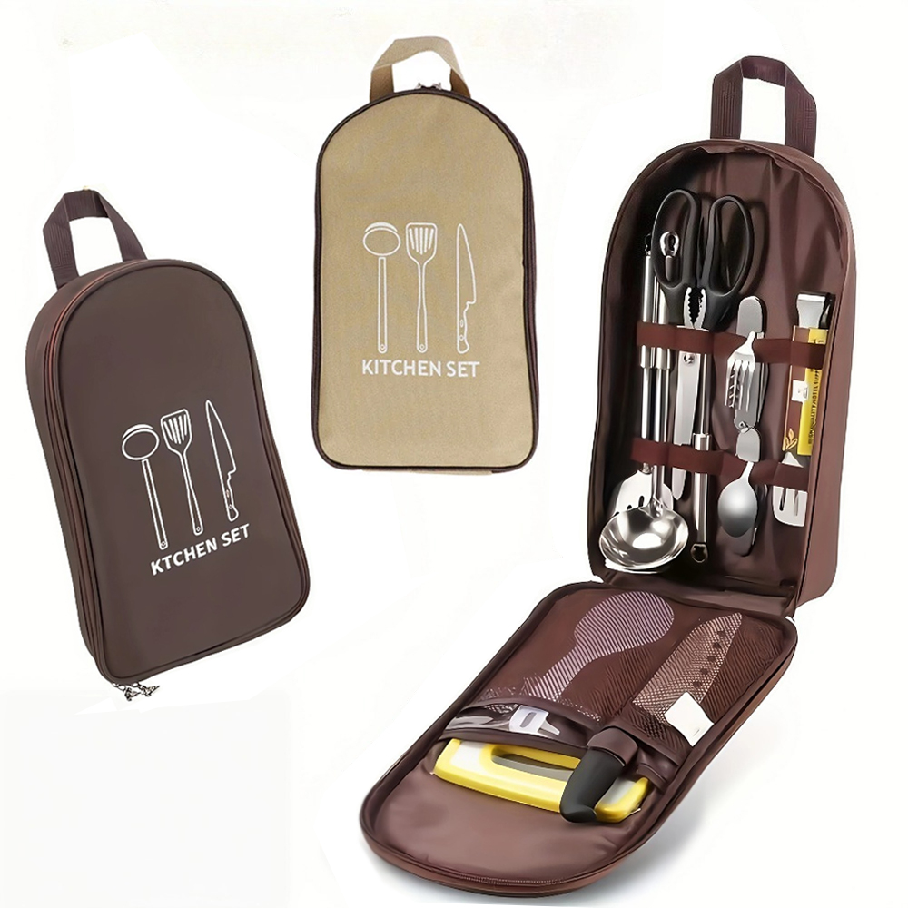 Camping Cooking Utensils Storage - Bolsa portátil para cozinhar ao ar