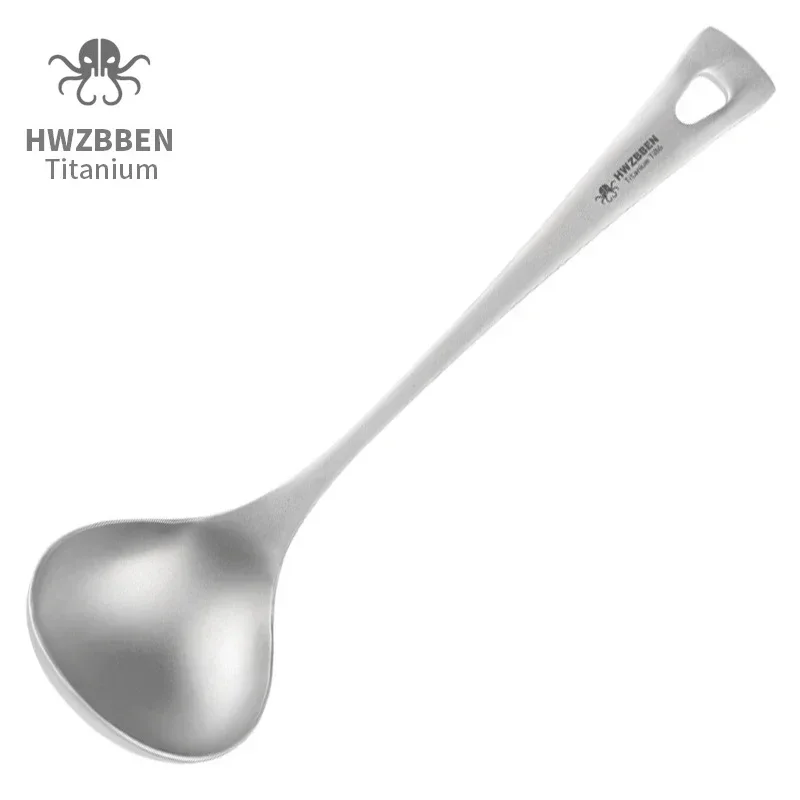 Camping Cooking System - HWZBBEN-Colheres De Sopa De Titânio Com