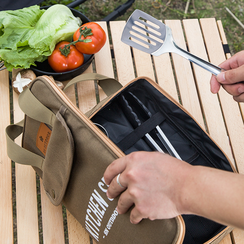 Camping Cooking Utensils Storage - Conjunto de Utensílios de Cozinha para