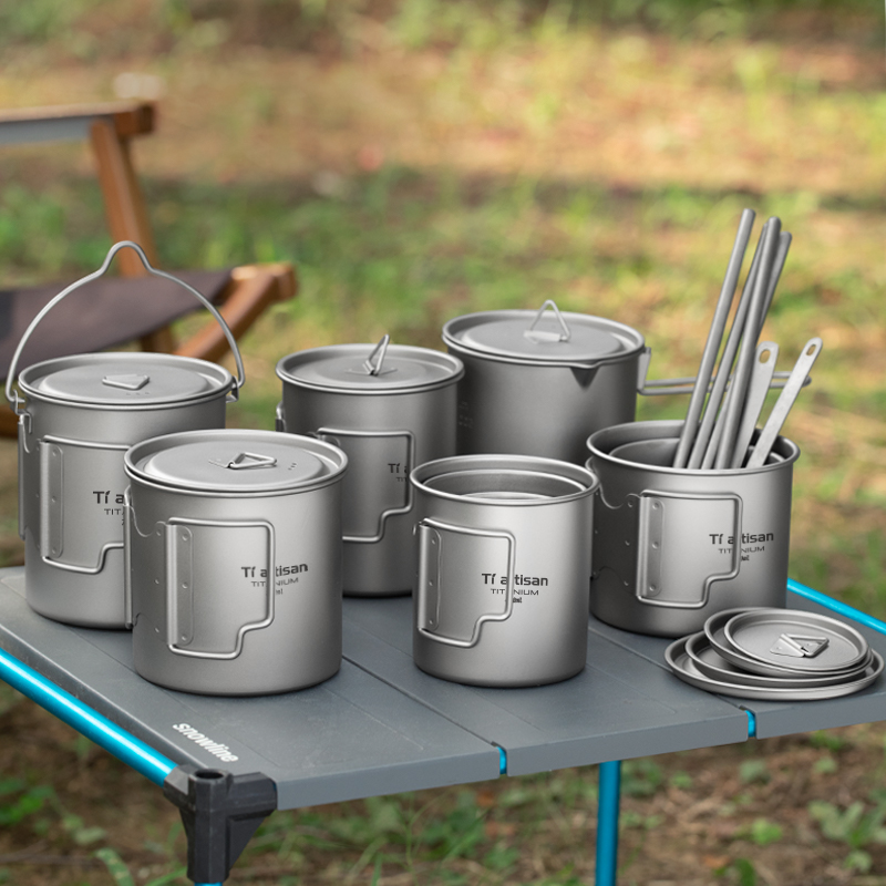 Camping Cooking System - Tiartisan ao ar livre titânio leve
