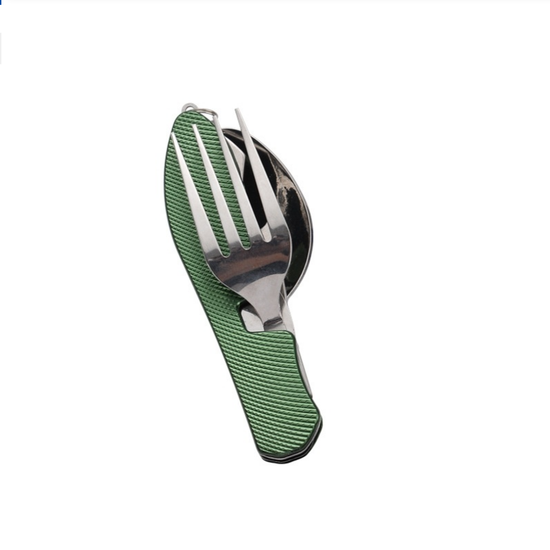 Camping Cooking Survival - Conjunto de Talheres Dobráveis em Aço