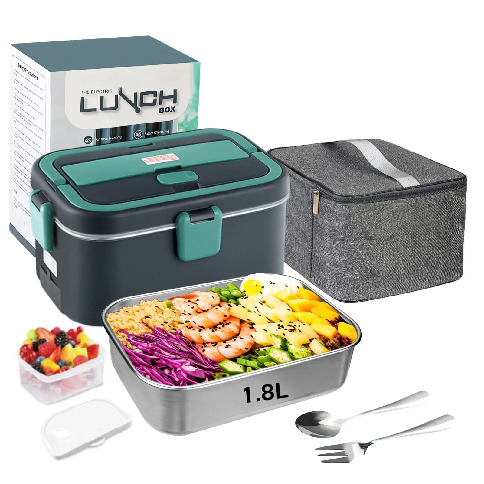Camping Cooking Electric - Lancheira elétrica aquecedor de alimentos 1.8