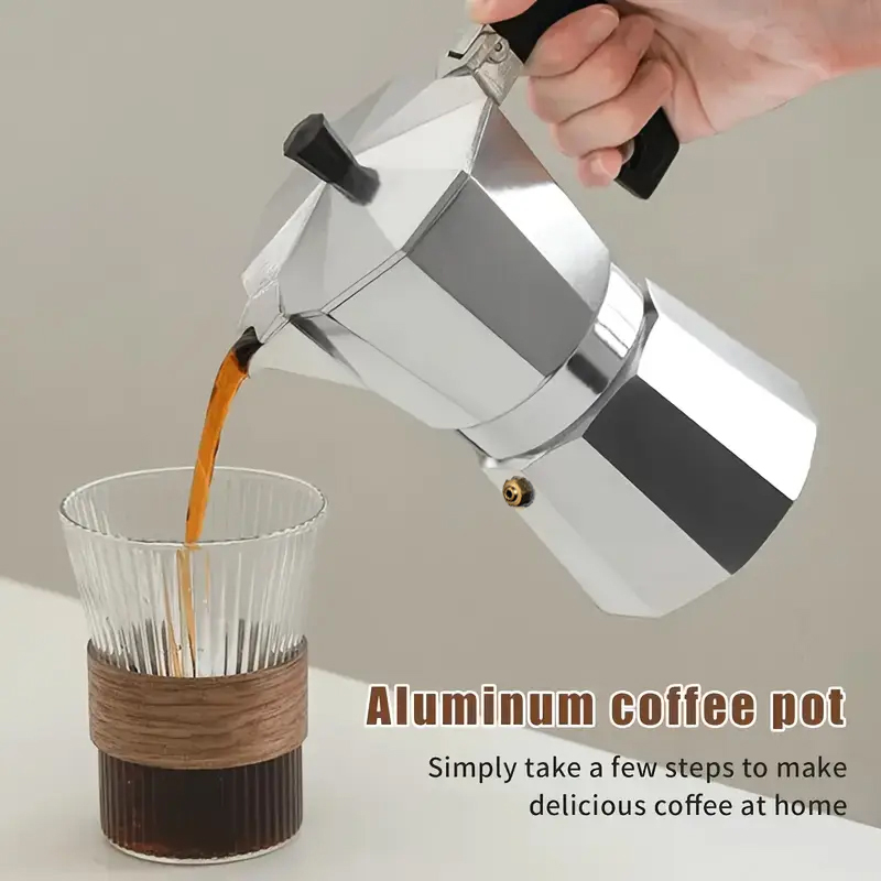 Camping Cooking Utensils - Cafeteira Moka Clássica de Alumínio 50-300ML