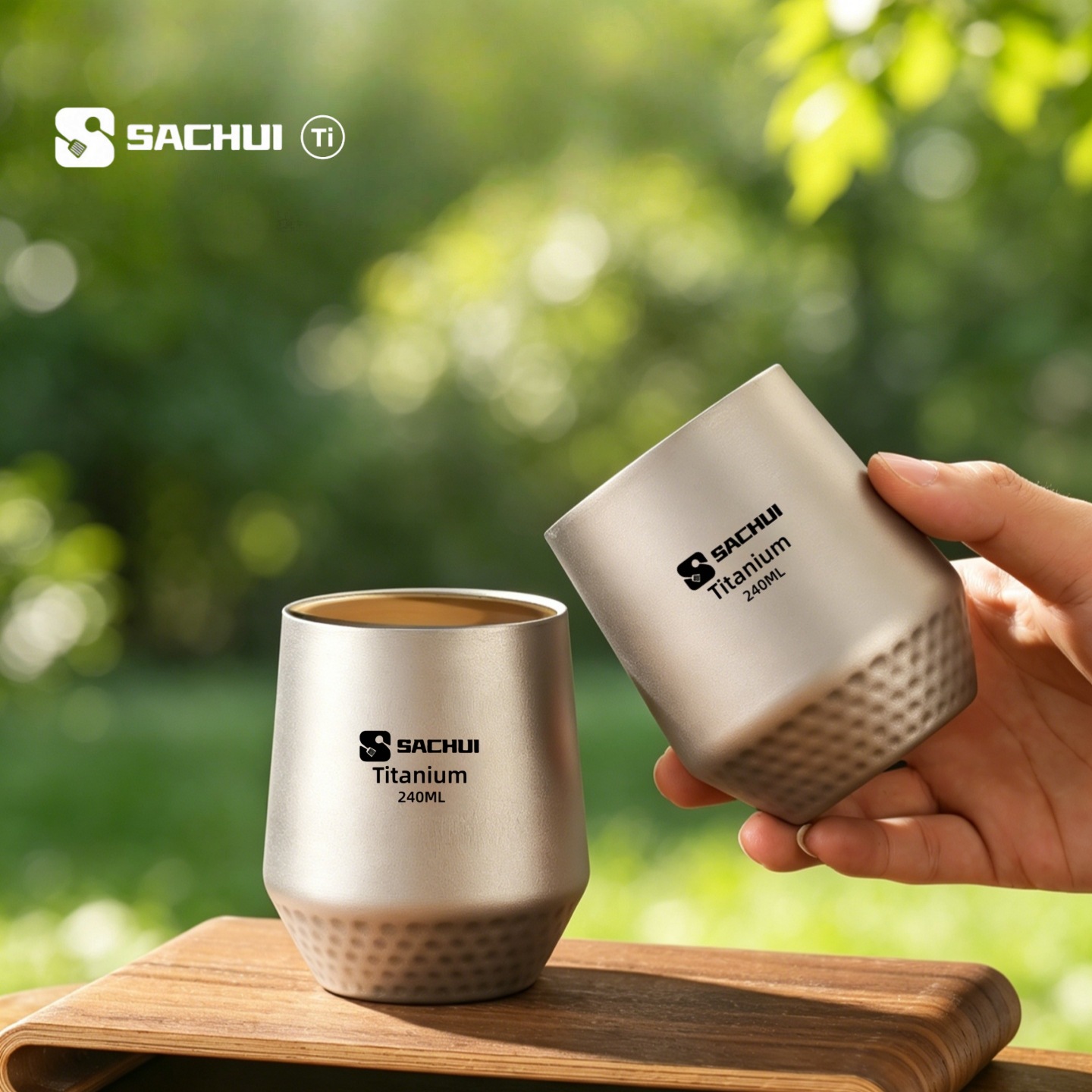 Camping Cooking System - Copo de Café de Titânio com
