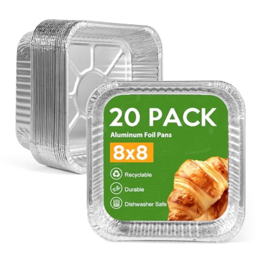 Aluminum Foil Heavy Duty - Assadeiras Descartáveis de Alumínio 8x8 polegadas