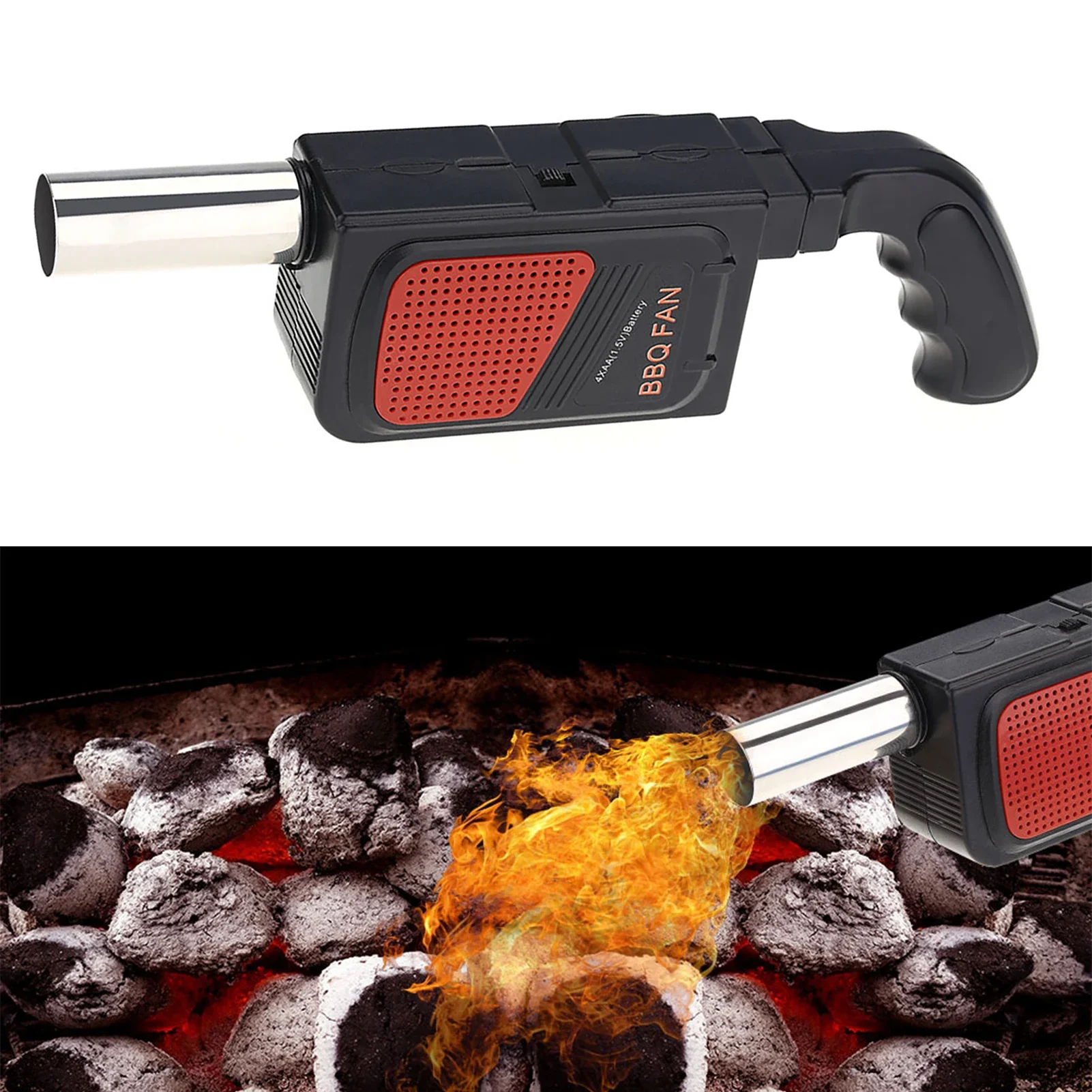 Camping Cooking Electric - Ventilador Elétrico Portátil para Churrasco, Soprador