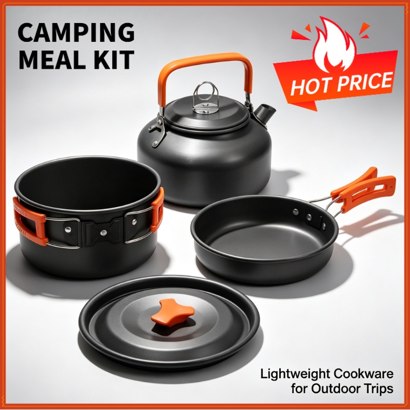 Camping Cooking Backpack - Conjunto de utensílios de cozinha para