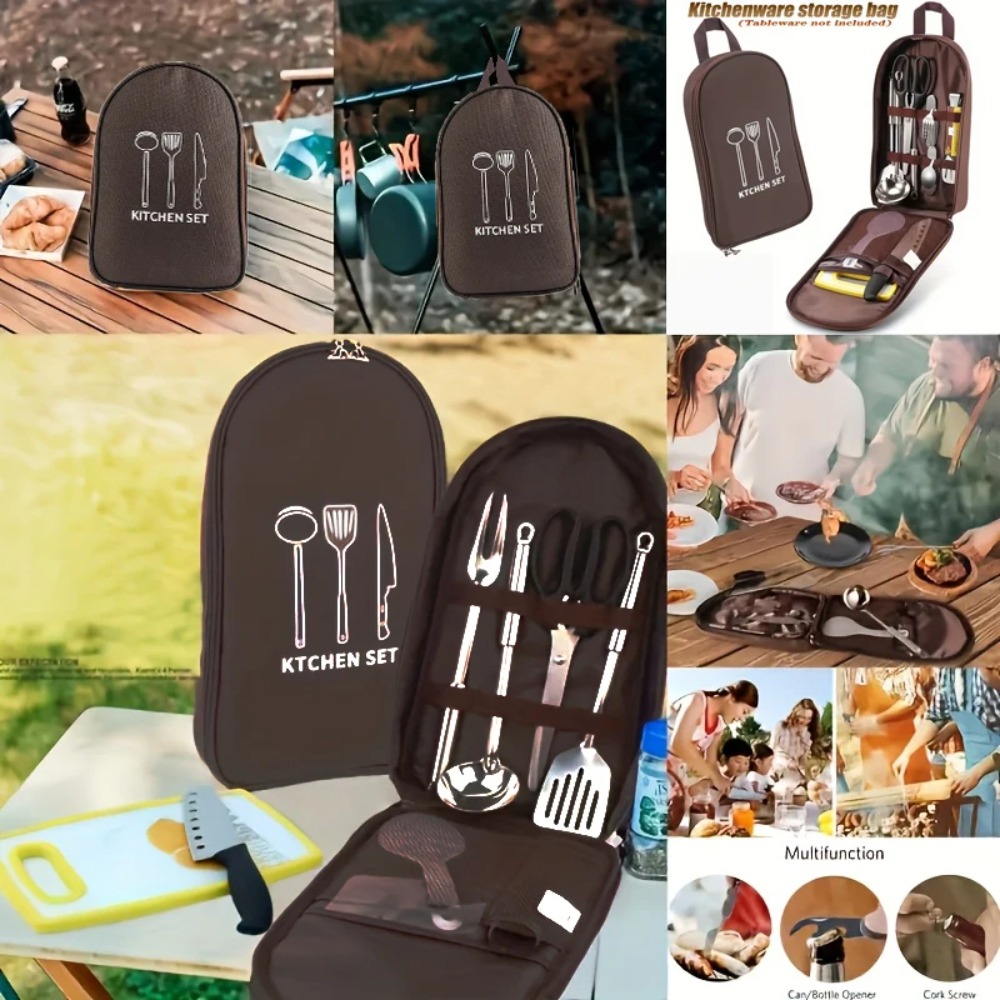 Bolsa portátil para cozinhar a - Camping Cooking Utensils Storage avaliação e preço