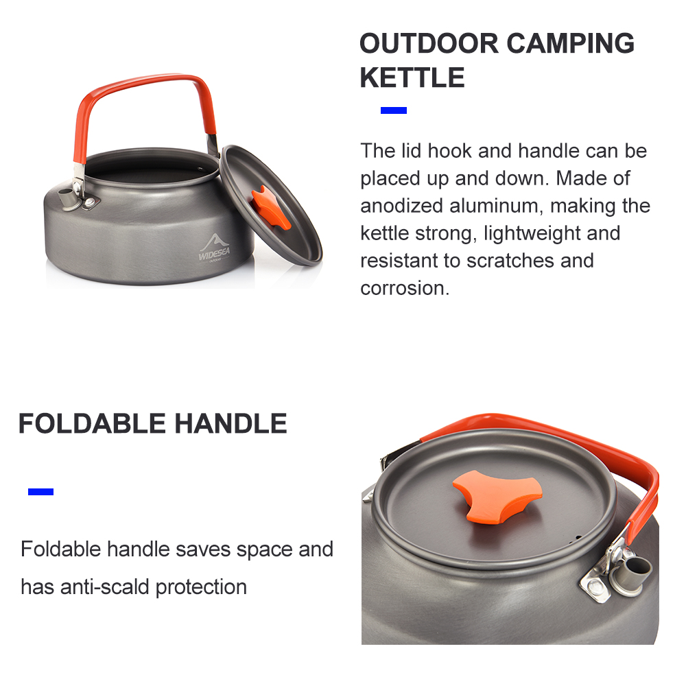 Widesea-Camping Chaleira, 1.1L - Camping Cooking System avaliação e preço