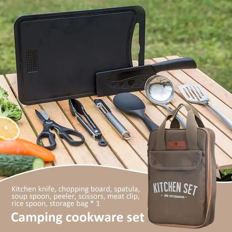 Conjunto de Utensílios de Cozi - Camping Cooking Utensils Storage avaliação e preço
