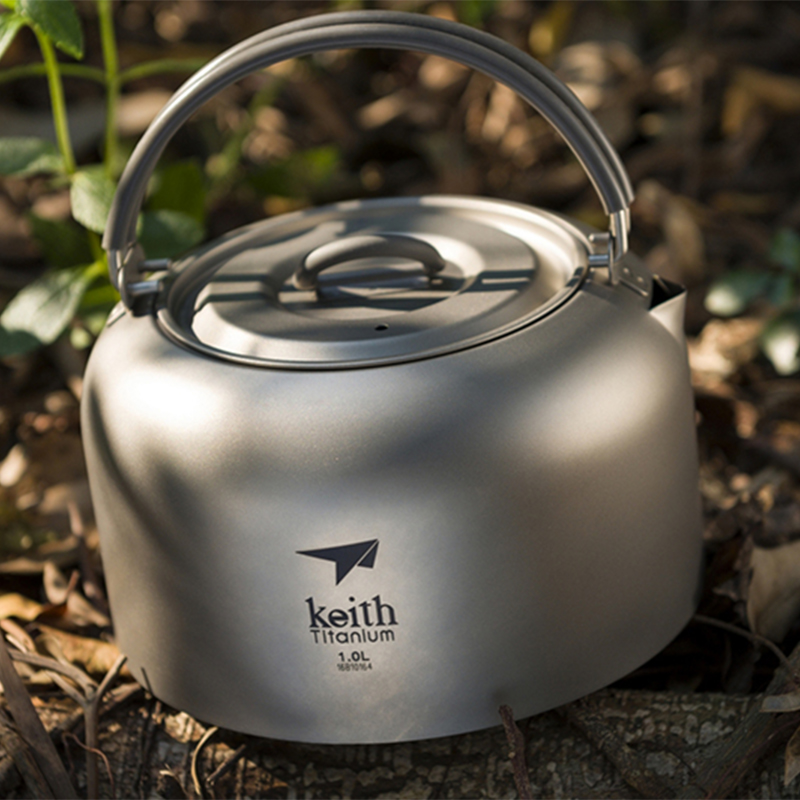 Chaleira de titânio Keith 1L,  - Camping Cooking System avaliação e preço