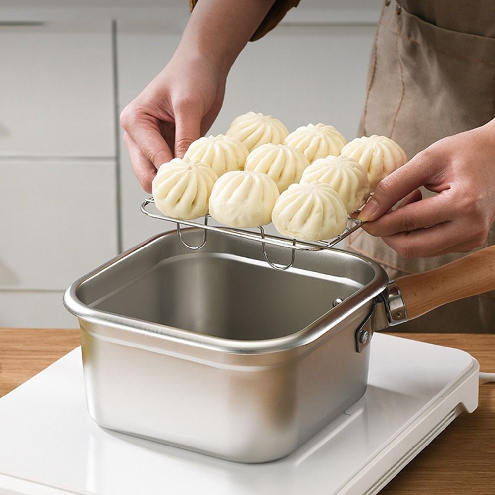 Frigideira portátil de aço ino - Camping Cooking Utensils Storage avaliação e preço