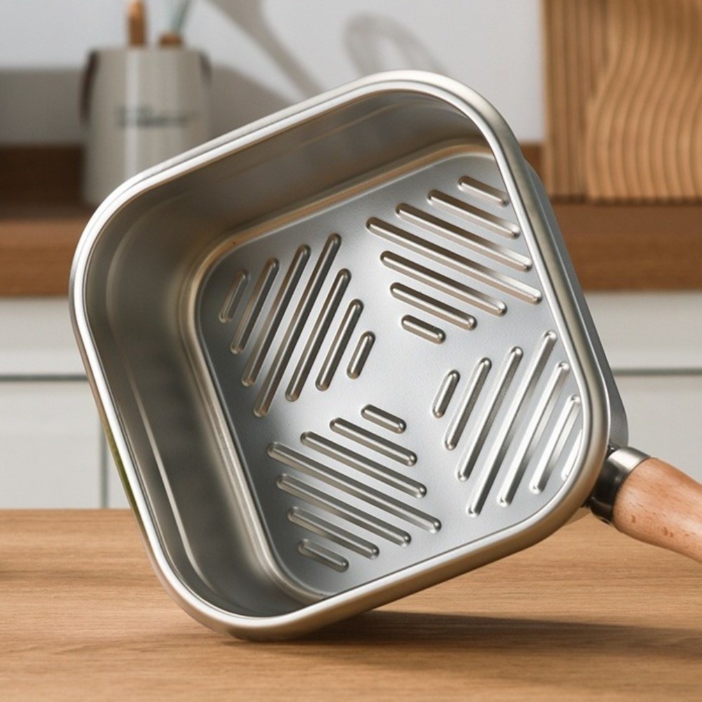 Frigideira portátil de aço ino - Camping Cooking Utensils Storage avaliação e preço