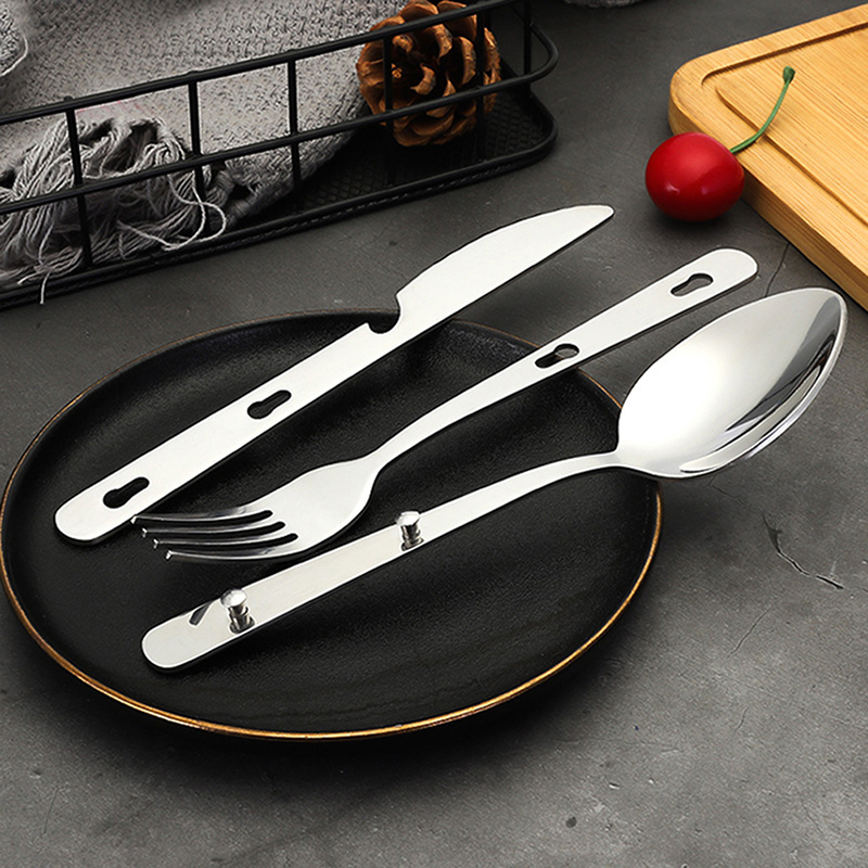 3 pçs/set portátil de aço inox - Camping Cooking Utensils avaliação e preço