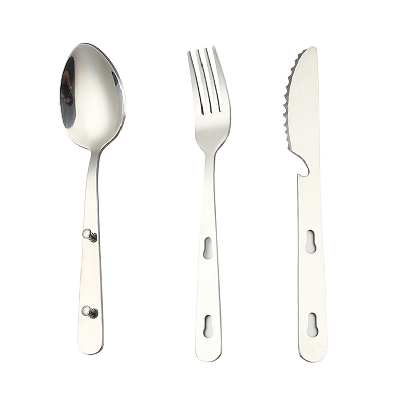 3 pçs/set portátil de aço inox - Camping Cooking Utensils avaliação e preço