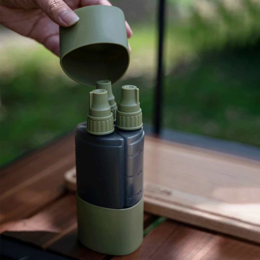3 em 1 garrafa dispensadora de - Camping Cooking Utensils Storage avaliação e preço