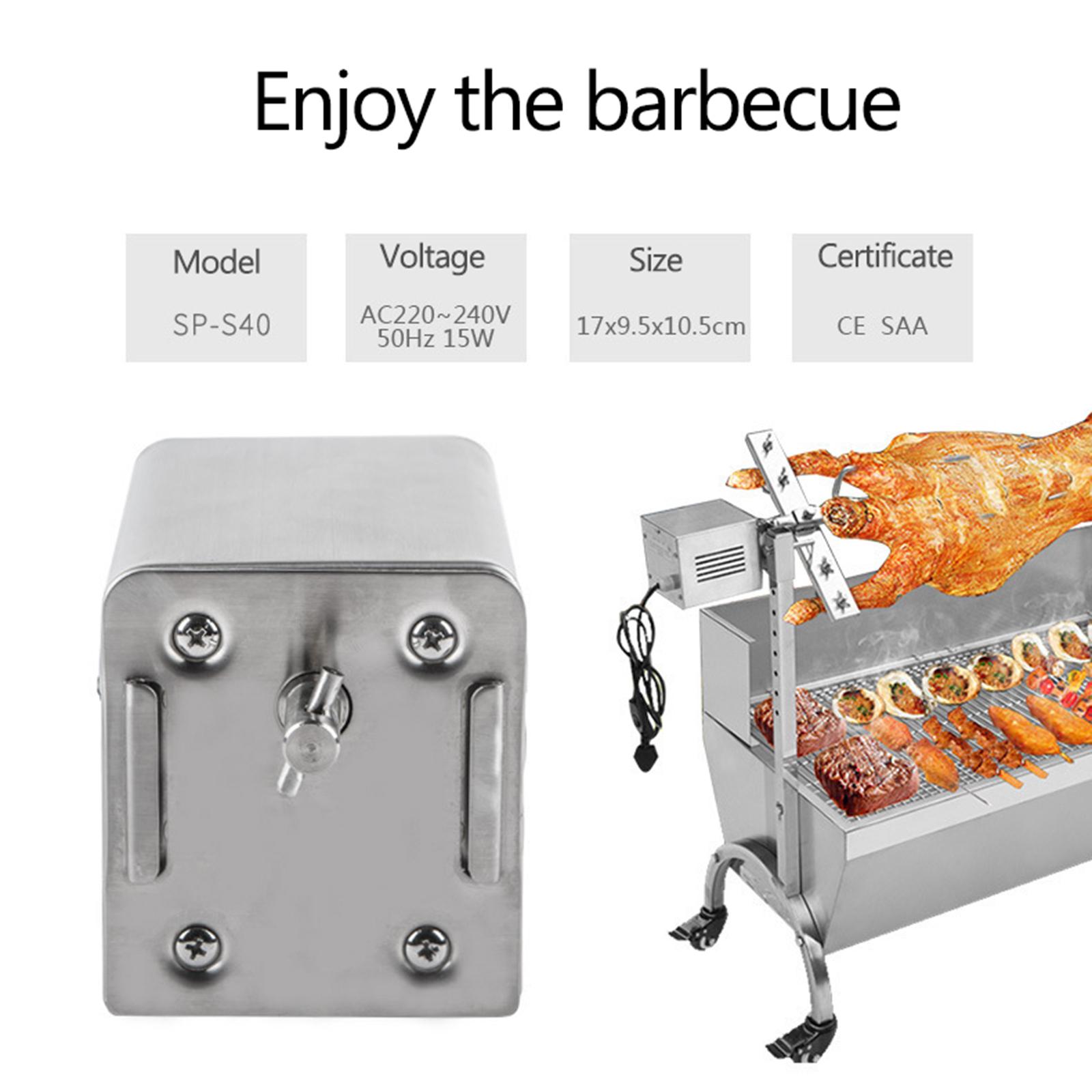 Aço inoxidável Rotisserie BBQ  - Camping Cooking Electric avaliação e preço