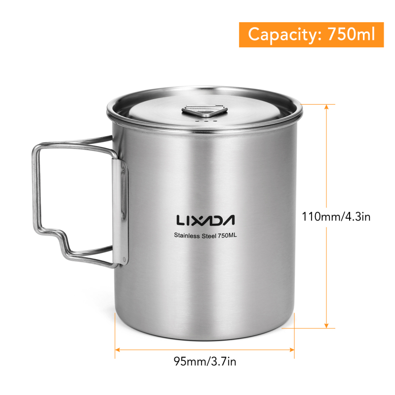 Lixada-Caneca de aço inoxidáve - Camping Cooking Backpack avaliação e preço